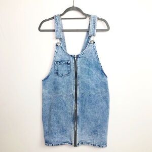 PACSUN Denim overall mini dress